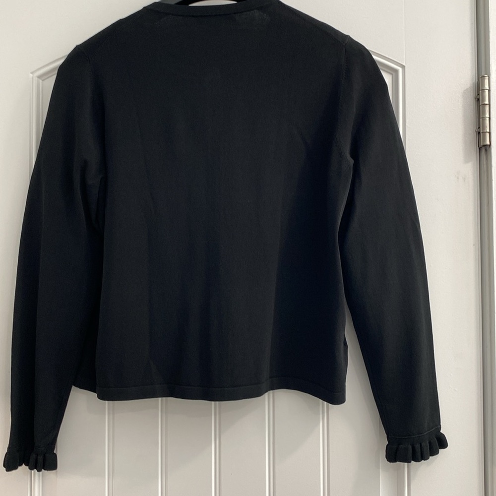 Ann Taylor ruffle cardigan size XL black